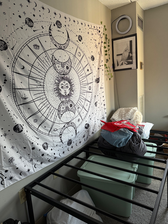 Frame bed included if wanted, space under it, closet big enough to share with enough space - Close to campus Apartments