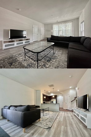 Living Space and Kitchen view - Private UMD Spacious Rental with Personal Balcony !! Available for FALL 2026-SPRING 2027 Condo