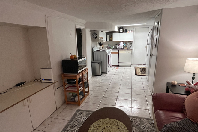 shared kitchen and living area (there is a TV now as well) - Searching for female roommate in 2 bed/1 bath spacious basement. all utilities inc House