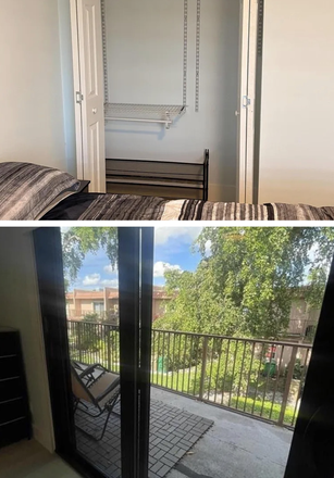 Private Bedroom, Closet & Balcony - Furnished Bedroom + Office in renovated Davie/Plantation Townhouse. Utilities & Biweekly Clean incl