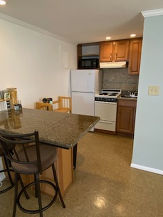 kitchen with island - Studio-Hamilton Ave-Princeton Apartments