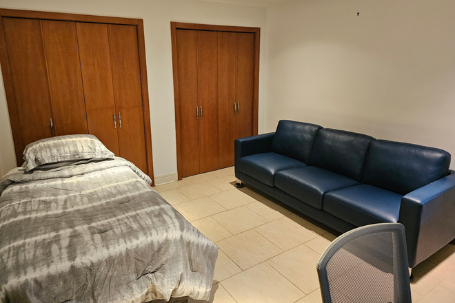 Bed and sofa - Furnished room in shared home for male-Westerly Rd-Princeton