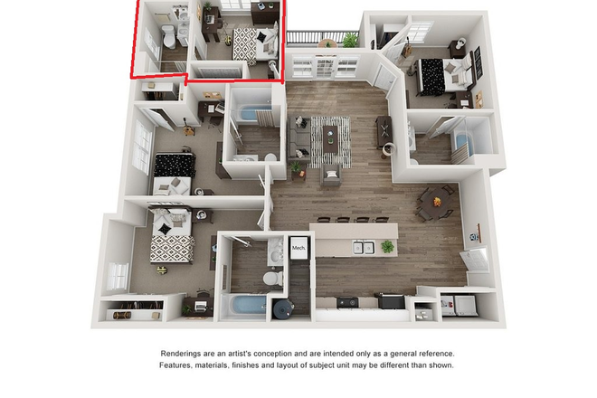 Floorplan - Room for sublet. (around $930 a month including utilities)