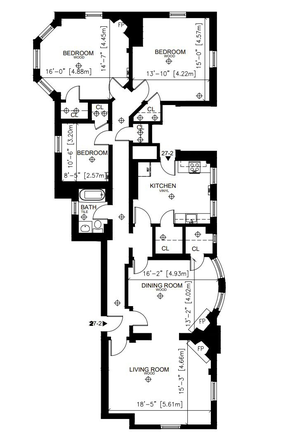 Floorplan of the apartment - Subletting room during summer - Spacious apartment close to the Law School