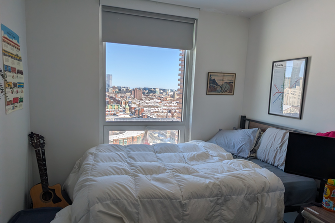 Bedroom, comes with mattress, dresser, closet, mirror, desk, and chair - Lightview Private Bedroom Summer B, On Campus, 4 Bed 2 Bath, Kitchen, Living Room, Gym, Laundr