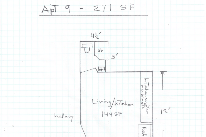 Floorplan - 1BR Apt-Spruce St-Princeton