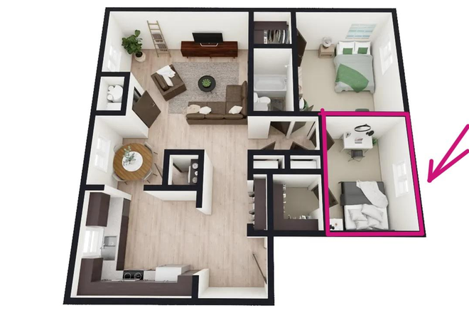 Overview - The Quarters East Lansing, 2bed 1 Bath Apartments