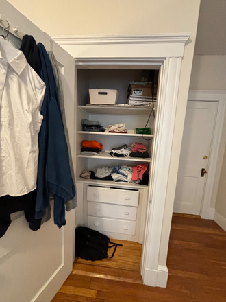 Closet #1 - Large light filled bedroom (1/4) at Packards Corner Apartments