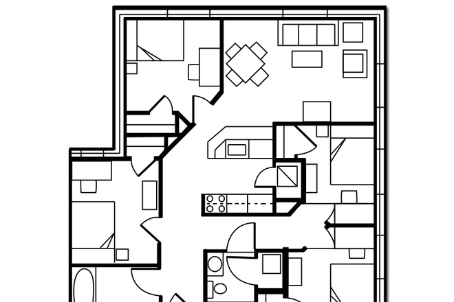 Floorplan of the room - South Campus Commons 1