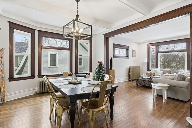 Main Floor Dining-Living - Renovated duplex 1 block from campus - 4 bedrooms, 2 bath