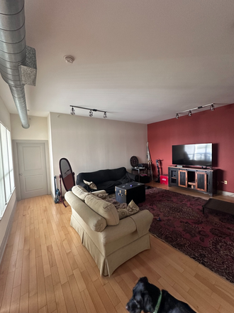 Living room - ($1270 rent+est) 1 bedroom available in 2 bedroom fully furnished apartment Lofts at Lakeview