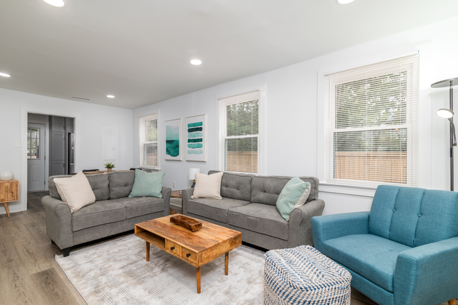 Living Room - Fully Renovated Park Circle Cottage with Large Fenced in Backyard