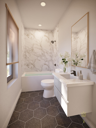 bathroom - New construction 2 bed/2 bath with AC, in unit laundry and balcony! Apartments