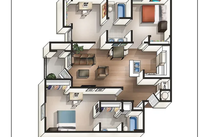Available Unit is in the top half of this image. - The Beacon - Looking to Transfer Lease