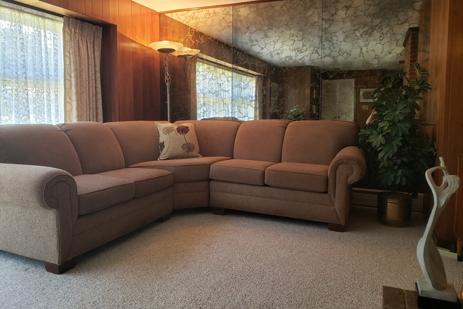 Living room with TV. - Large Room in a Lovely Home for a Quiet Female with Other Roommates