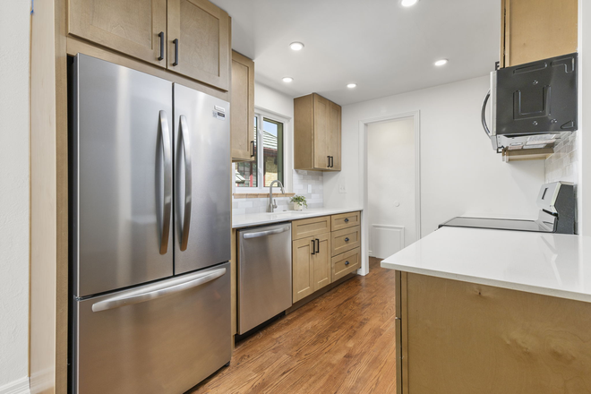 Every detail updated in this kitchen. Plenty of counter space and storage for cooking at home after a long shift. - Renovated Denver Home for Rent in Park Hill neighborhood. 15 mins to CU Anschutz & Children's.