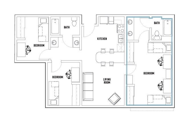 Bedroom Infront of Bath to the left - 762 - Vista del Campo Norte