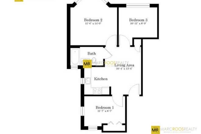 floor plan - Right in the middle of the action in Kenmore Square Condo