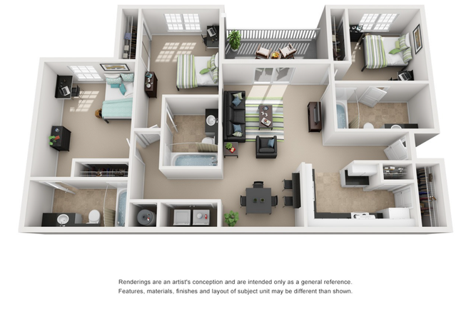 Floorplan - The Lodge on the Trail Apartments