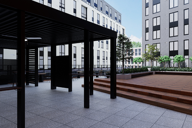 Patio Credits: Union on Knox - Union On Knox Apartments