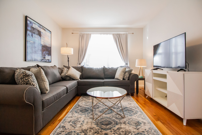 Living Room - KEN1914 Renovated, Sunny 2-Bed in Longwood Medical Area Apartments