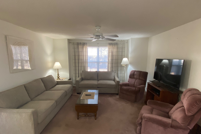Living Room - Bristol Common, Furnished 2B, Close to Campus Condo