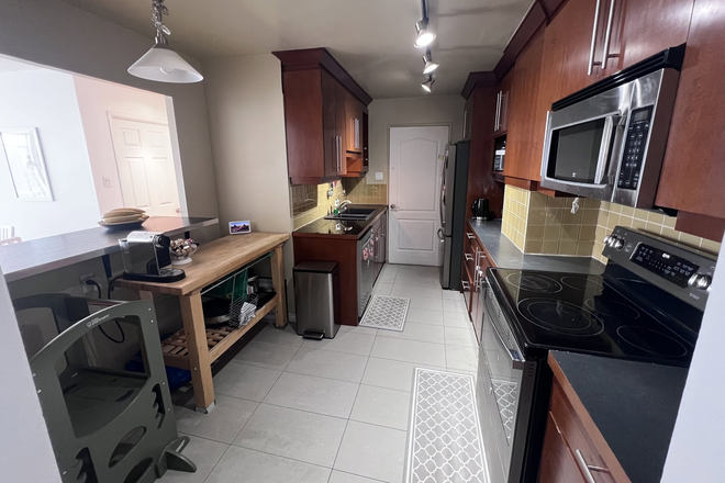 Maple Custom Cabinets and Updated Appliances - Furnished 2 bedroom / 2 Bathroom / 2 Den; in-unit Laundry, South Facing / Pool & Gym Condo