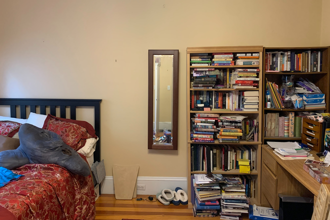 Bedroom, standing in doorway, leaning toward right wall - Spacious, Sun-Drenched Room Near Davis Square | Walk to Tufts + Red & Green Lines Apartments