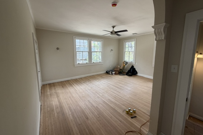 Living Room (floors in process of being refinished) - Recently renovated 3 br/2 ba apartment steps from Loyola/Tulane/Audubon Park
