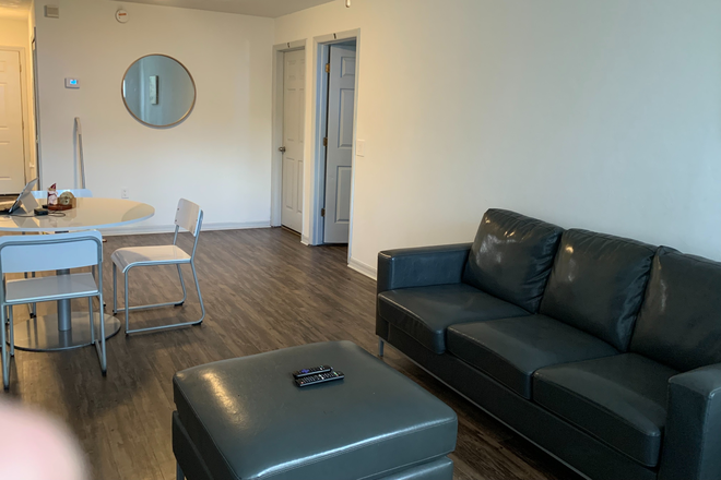 View of living area and room B (Closest) - The Landings Apartments (Close to Campus)