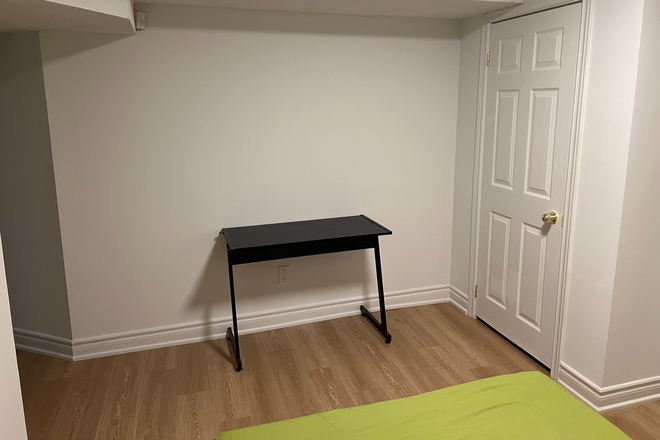 Small table and closet to Right - 1 Furnished Bedroom in a house located very close to U of T, Scarborough.