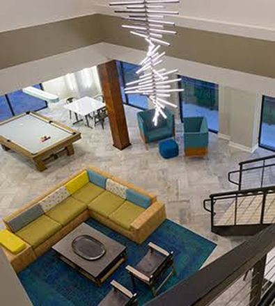 Main lobby of Standard building. Fantastic for fun with friends - Year long Sublease for Oak 1 apartment at the Standard