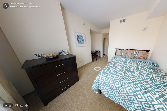 Bedroom Angle 2 - One12 Courtland Student Apartments