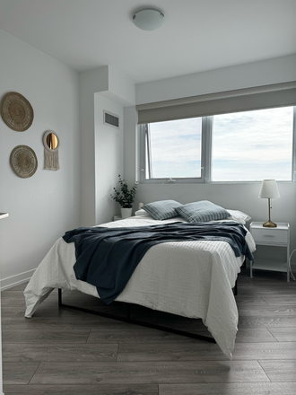 Master Bedroom: $1,500 Private room with Queen sized Bed (Private Bathroom) - Private rooms in a co-living condo unit at Wellesley St. E, Toronto