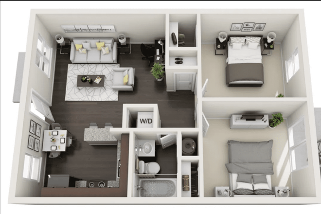 floorplan - Trailside Flats, 1BD Sublease