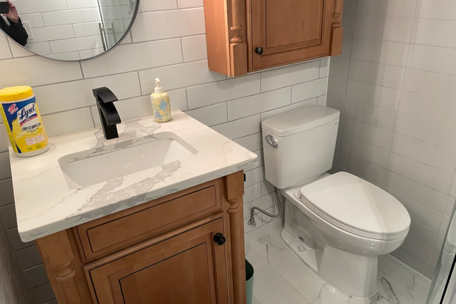 Shared Bathroom - Private rooms in a shared basement at Keele St, York. Utilities included! House