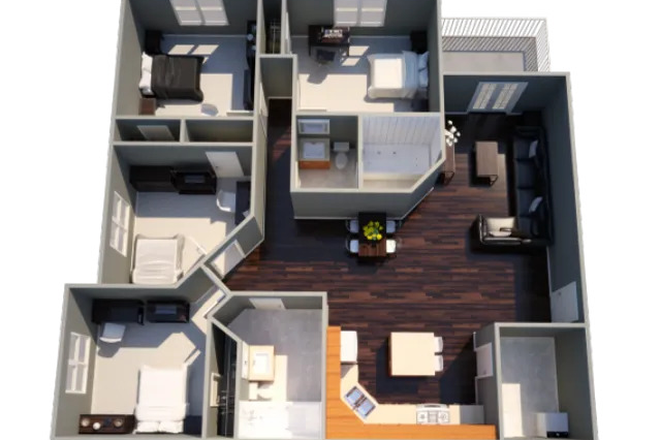 Bedroom C (Top Left) - Village West Apartments