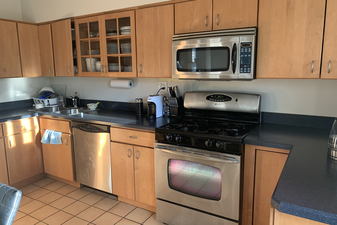 kitchen - furnished 3-bedroom, 2-bathroom at Harvard Square, with parking, available as of August 1, 2026 Condo