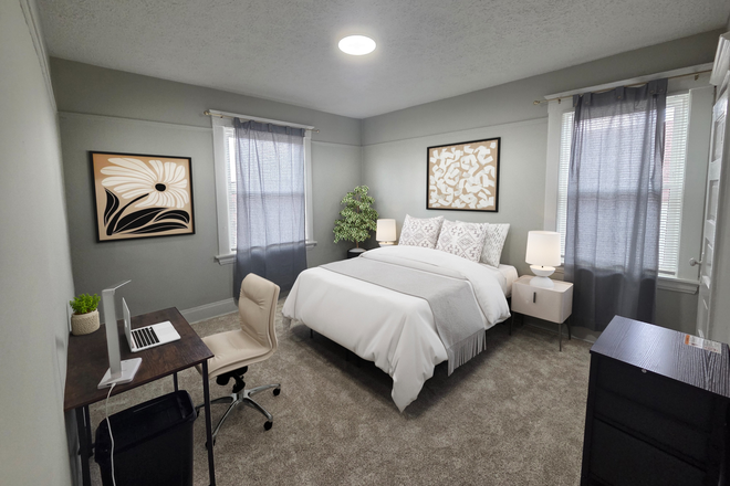 Bedroom - 1-Block to Xavier, 6 Furnished Bedrooms, Smart-Home Safety & Study Lounge