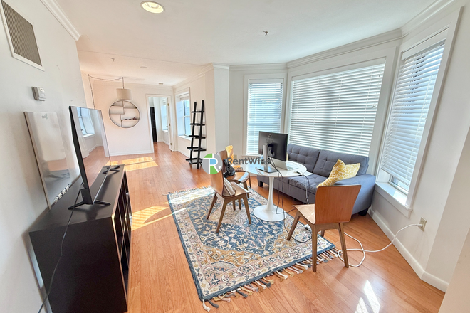 Living Room - *Avail Now*NO FEE*Luxury 3B2B  Furnished Apt in Fenway, Central Air, In-Unit W/D, Garage Parking