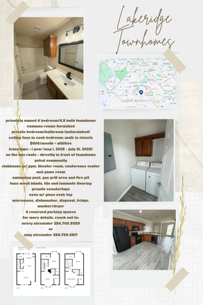 bathroom, laundry, kitchen - Open Room at Lakeridge Townhomes