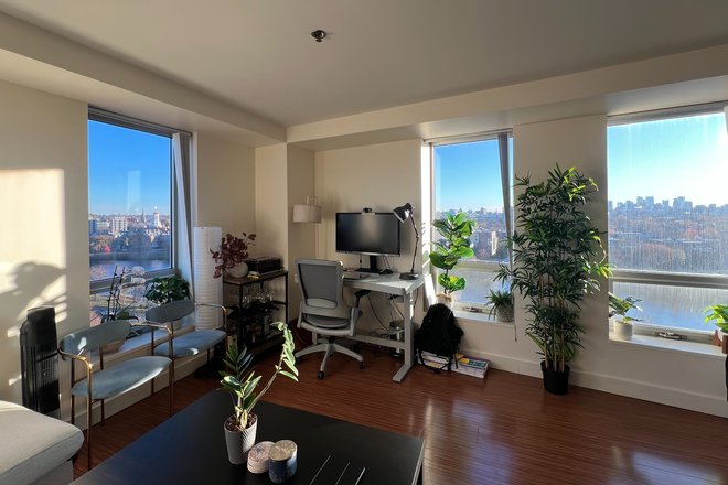 Living area 2 - 360 View of Charles River, One Western Apartment at Harvard Business School - Winter Housing