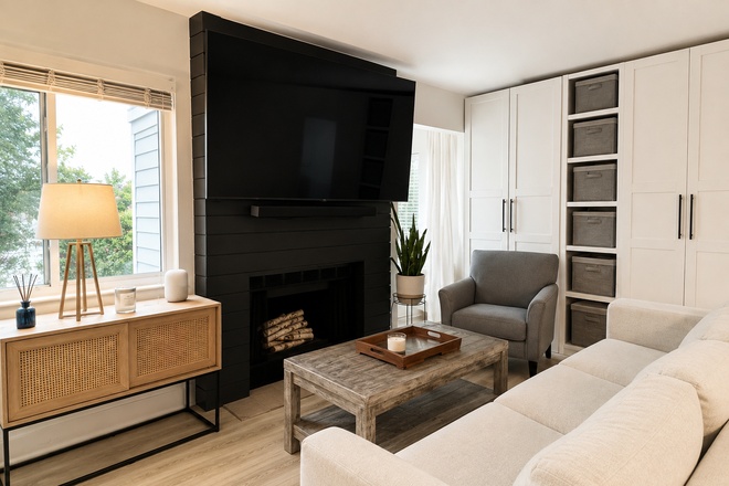 Living Room - Renovated 2BR/2BA Mount Pleasant Condo – Easy MUSC & Downtown Commute