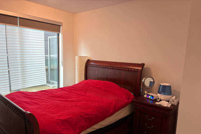 Bedroom - 1 Bedroom with ensuite bathroom (2 bedroom apartment). Laundry, dishwasher, and AC in unit.