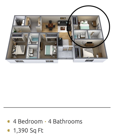 map of apartment - Knights Circle Apartments