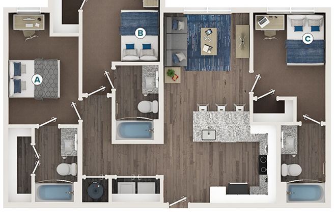 3*3 unit, floor plan - only 10 minutes walk to Campus . Pet friendly, Utilities included
