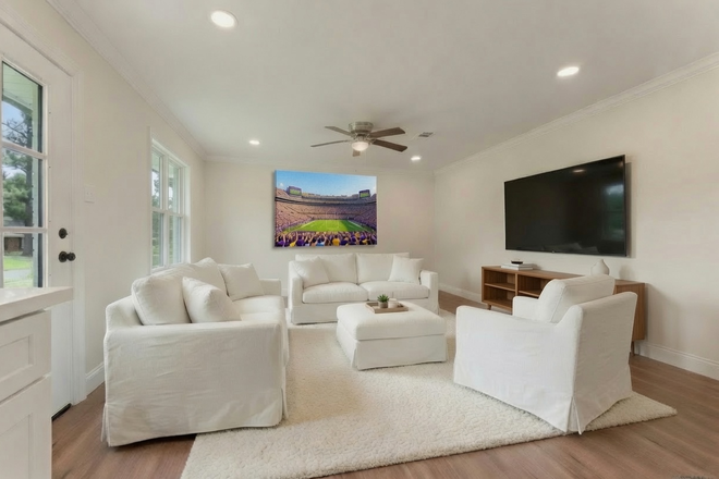 Furnished living area - Premium Renovated Room for Rent Near LSU – $730/mo + 1/3 Utilities