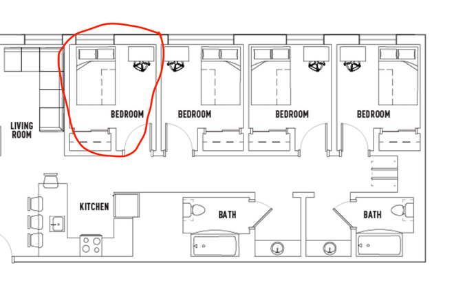 Floorplan - Lightview Private Bedroom | 4bedroom 2bath