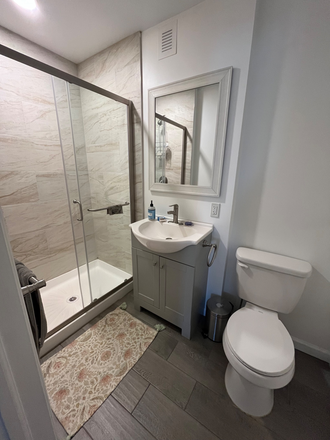 Bathroom - Summer:Furnished room in shared home for female-Birch Ave-Princeton