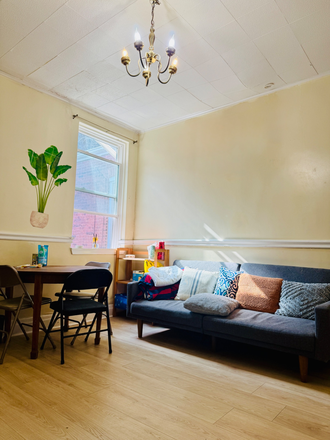 living room - 10 minutes walk to CMU, rooms/house available